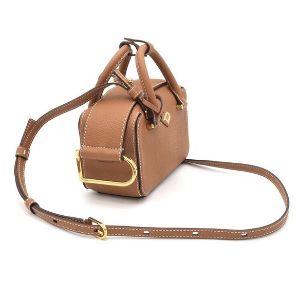 Delvaux Cool Box Nano Taurillon Soft Grain Leather Vegetal Ivory Crossbody Bag - Picture 2 of 5